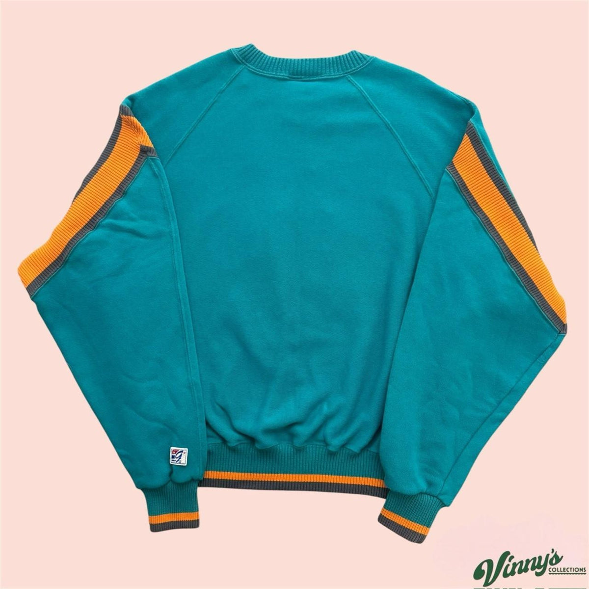 Vintage 90s The Game Miami Dolphins Shield Football Crewneck Sweatshirt Mens XL