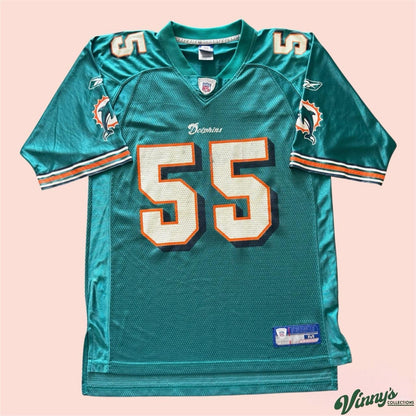 Vintage Reebok NFL Miami Dolphins Junior Seau Football Jersey Mens Medium