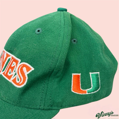 Vintage 90s Nike Miami Hurricanes College Snapback Hat