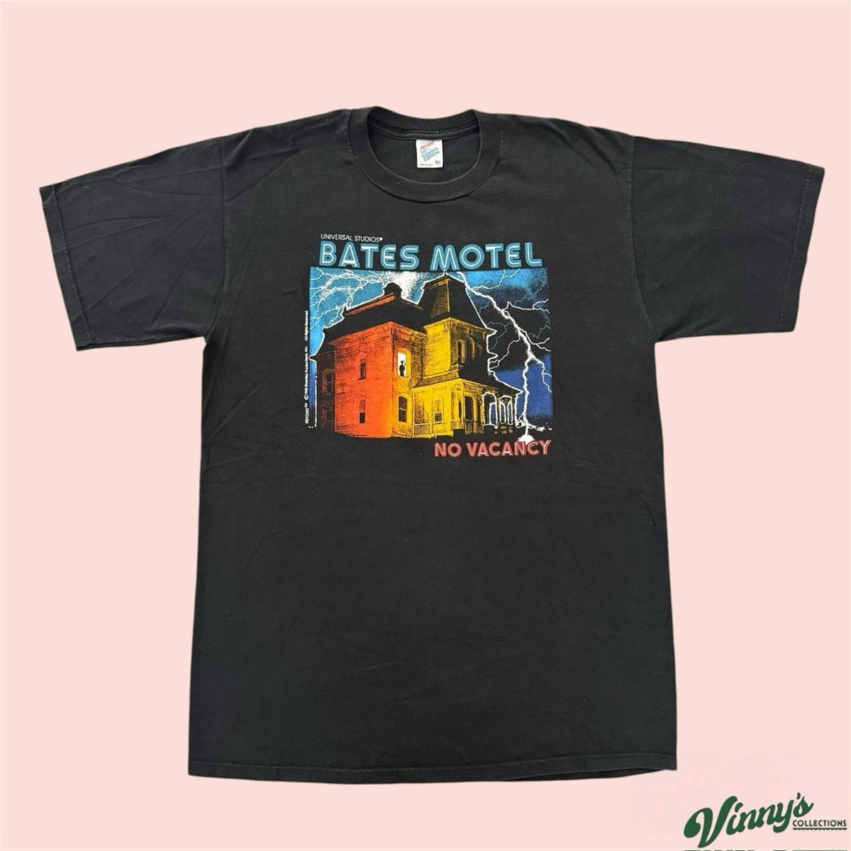Vintage 90s Jerzees Universal Studios Bates Motel Shirt Mens Xl