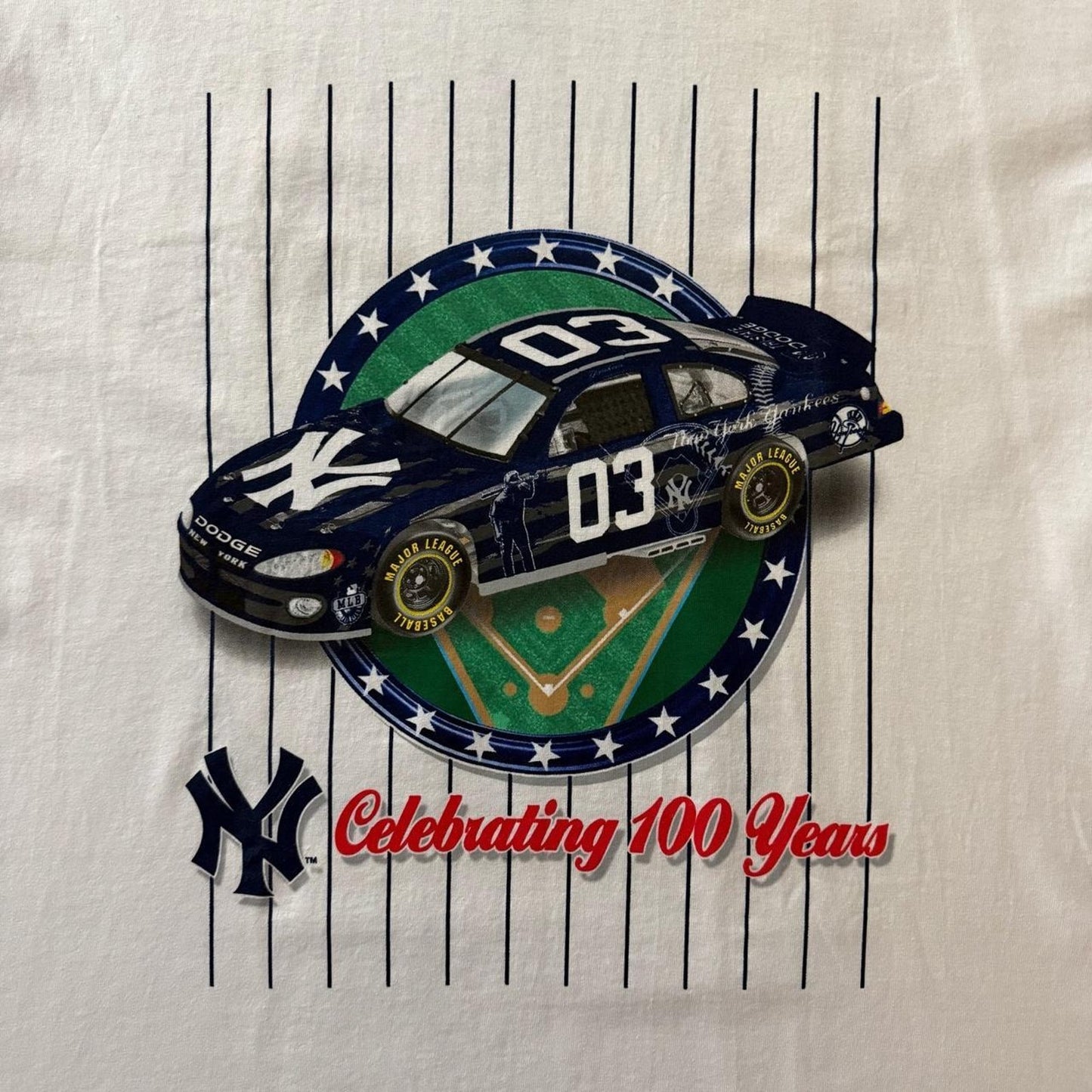 Vintage Chase Authentics MLB New York Yankees 100 Anniversary Shirt Mens Medium