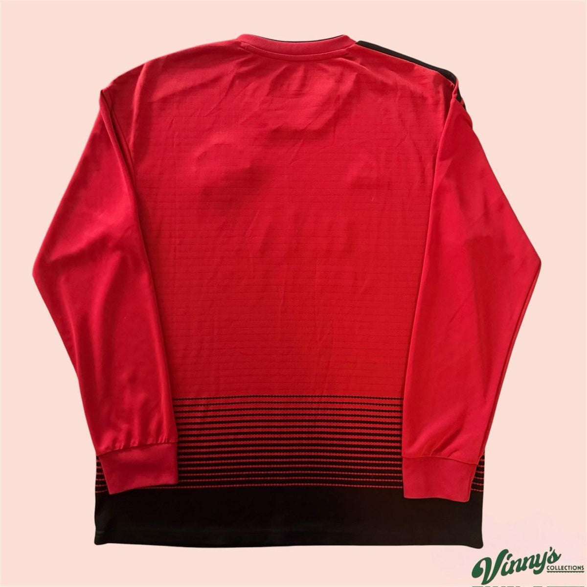 2018/19 Adidas Manchester United Home LS Soccer Jersey Kit Mens Large