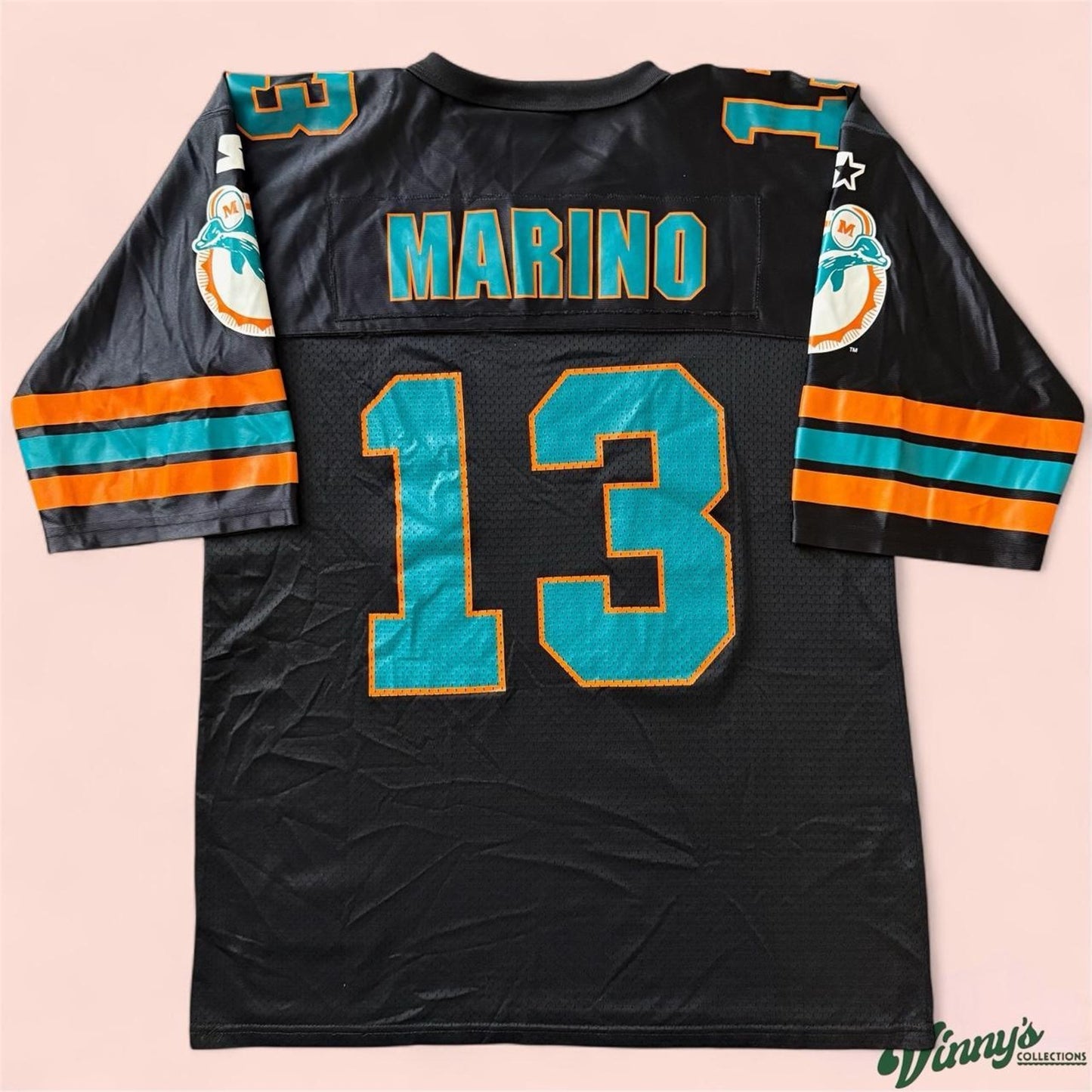 Vintage RARE NFL Starter Miami Dolphins Dan Marino Football Jersey Mens 48 Large