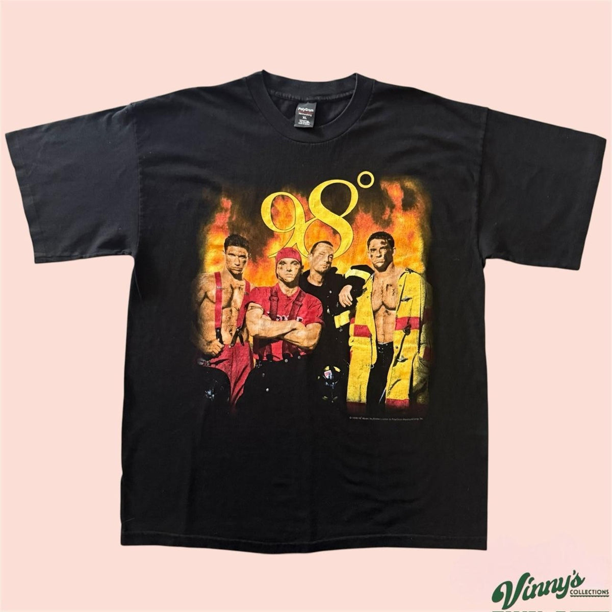 Vintage 90s Polygram 98 Degrees Band Shirt Mens XL