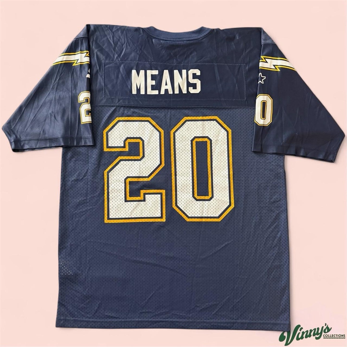 Starter NFL San Diego Chargers Natrone Means Football Jersey Mens 46 Medium