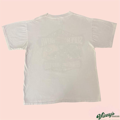 Logo 7 1997 Super Bowl New England Patriots Green Bay Packers Shirt Mens Large