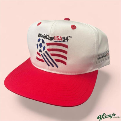 Vintage 90s 1994 World Cup Sweden White Soccer Snapback Hat