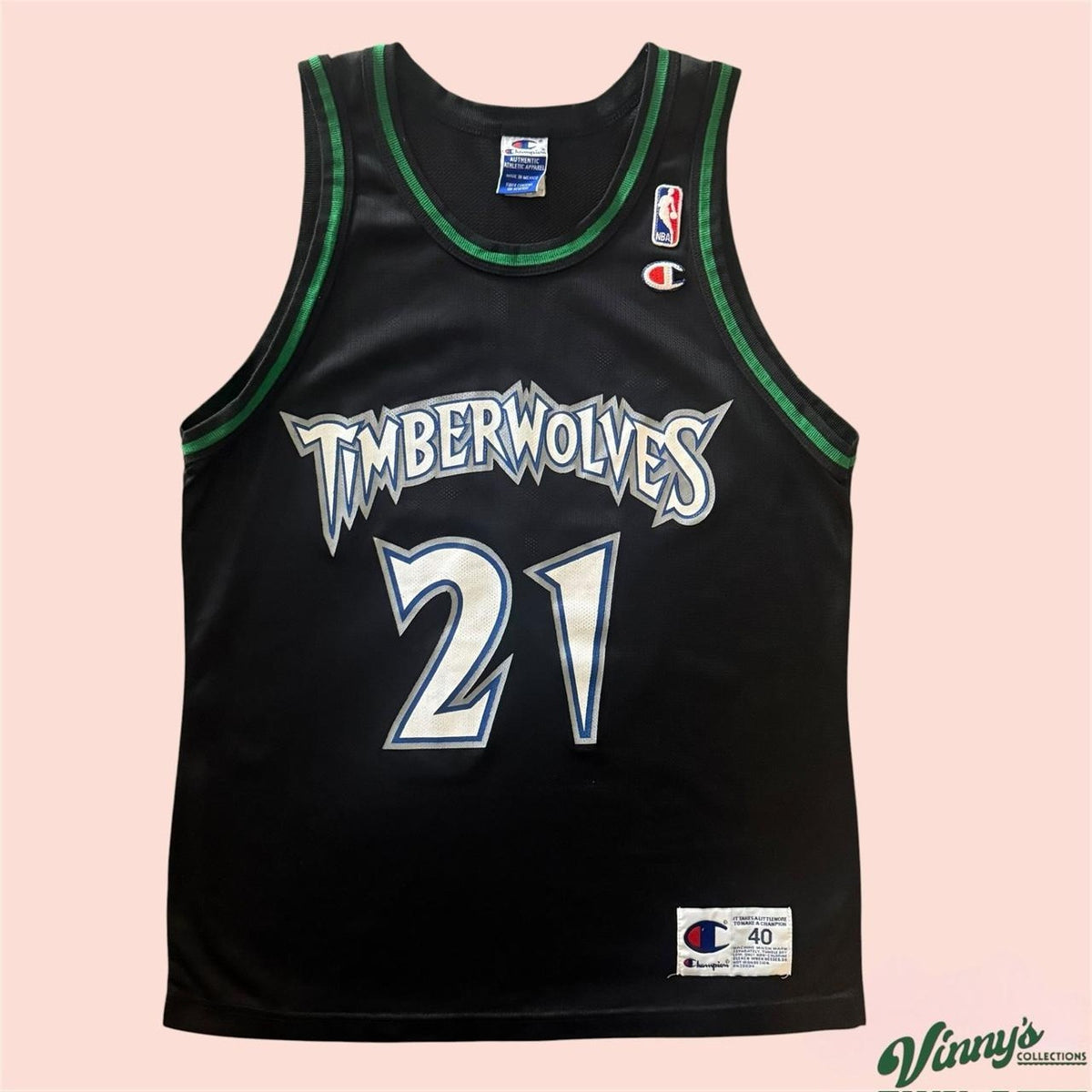 Champion NBA Minnesota Timberwolves Kevin Garnett Basketball Jersey  Mens Medium