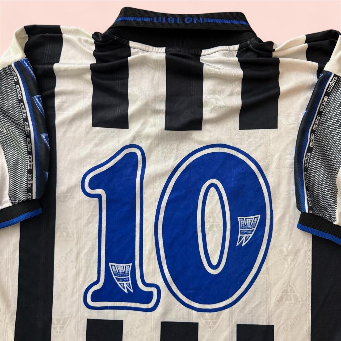 Vintage 90s Walon Newcastle United Home Soccer Jersey Kit Mens Large