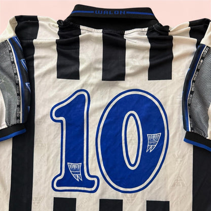 Vintage 90s Walon Newcastle United Home Soccer Jersey Kit Mens Large