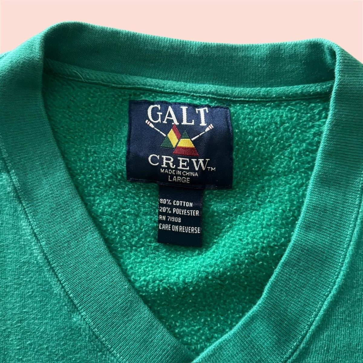 Vintage 90s Galt Crew NCAA Miami Hurricanes College Sweatshirt Mens Large