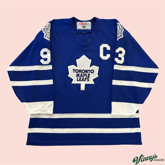 Vintage 90s CCM Toronto Maple Leafs Doug Gilmour Hockey Jersey Mens XL