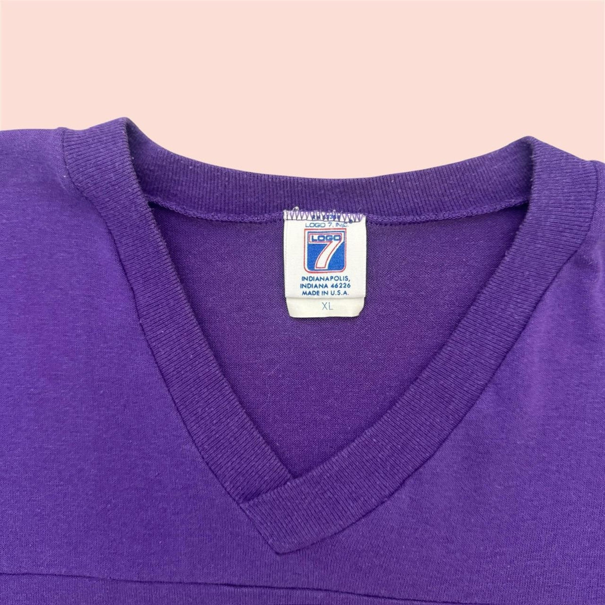 Vintage 90s Logo 7 NFL Minnesota Vikings Stripe Football Shirt Mens XL