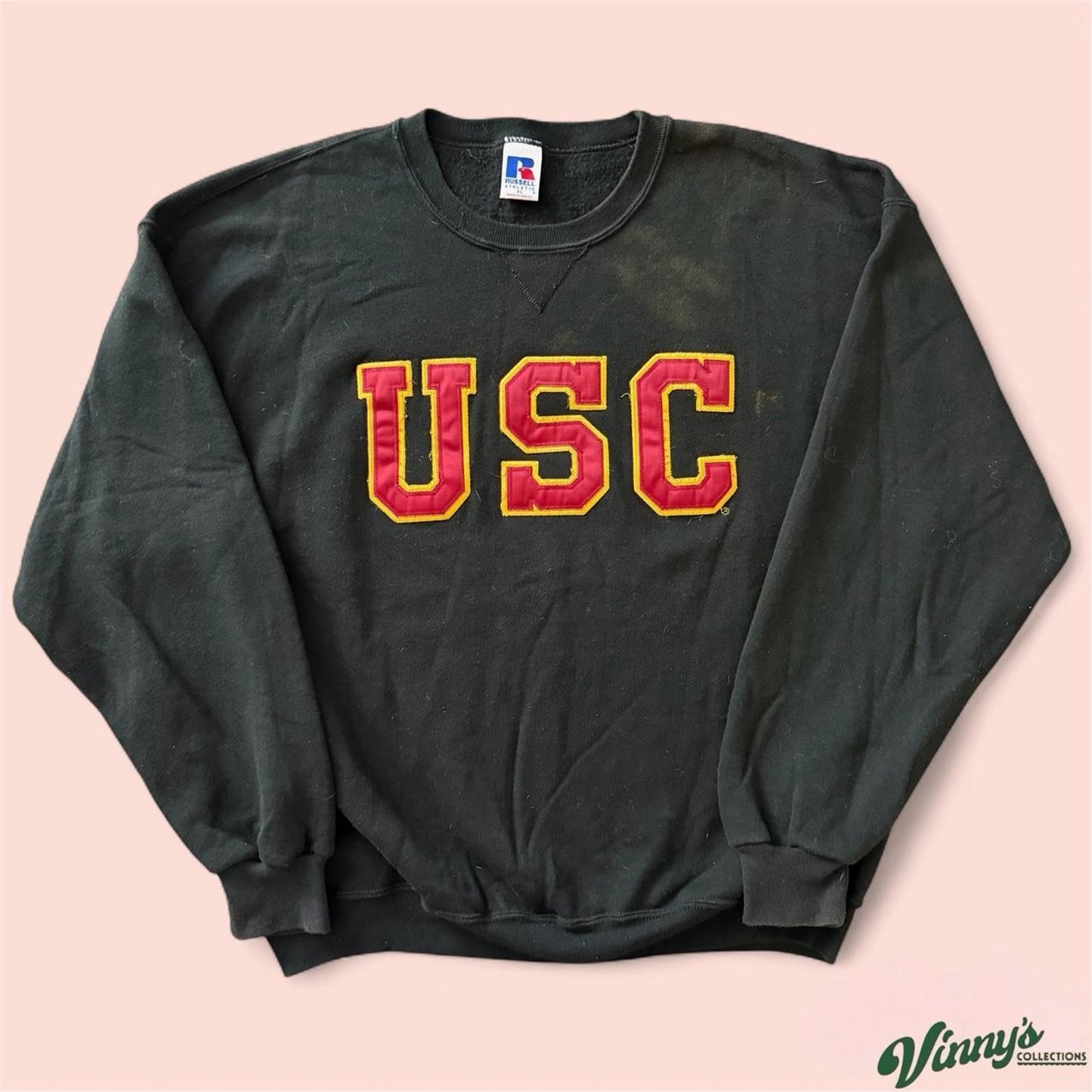 Vintage Russell Athletic USC Trojans Collge Crewneck Sweatshirt Mens XL