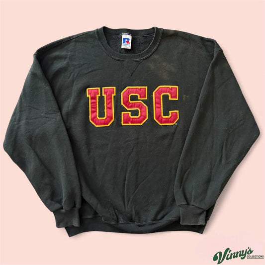Vintage Russell Athletic USC Trojans Collge Crewneck Sweatshirt Mens XL