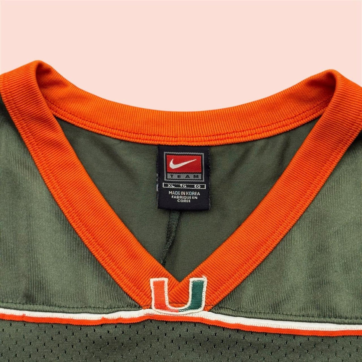 Vintage Y2K Nike Miami Hurricanes Santana Moss College Football Jersey Mens XL