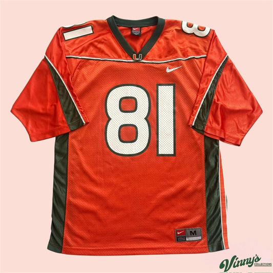 2001 Nike Miami Hurricanes Kellen Winslow Jr College Football Jersey Mens Medium