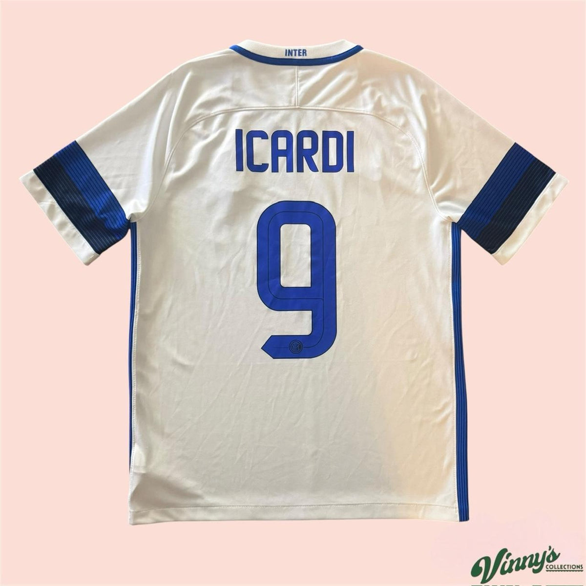 Nike 2016 Inter Milan Mauro Icardi Away Soccer Jersey Kit Mens Medium