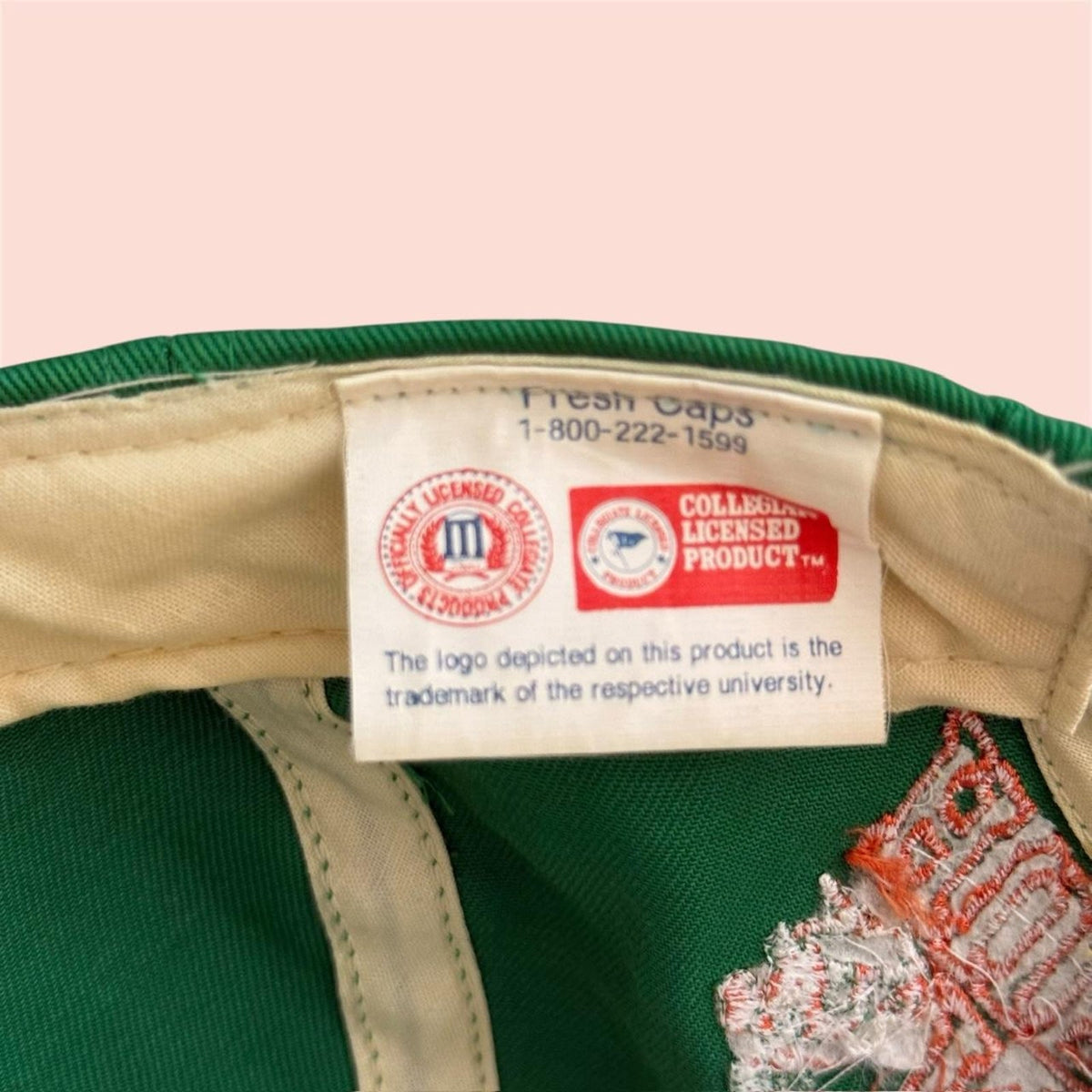 Vintage 90s Fresh Caps NCAA Miami Hurricanes College Snapback Hat