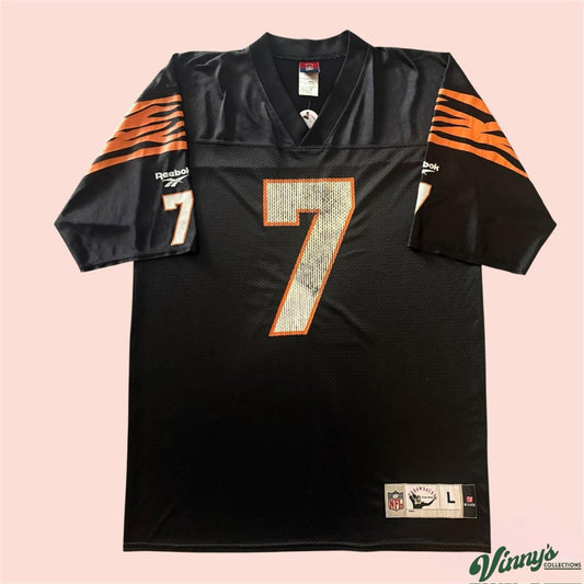 Vintage Reebok NFL Cincinnati Bengals Boomer Esiason Football Jersey Mens Large