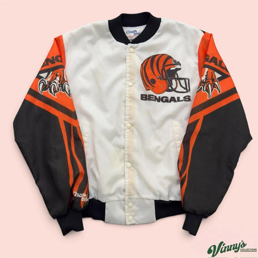 Vintage 90s Chalk Line Cincinnati Bengals Fanimation Football Jacket Mens Medium