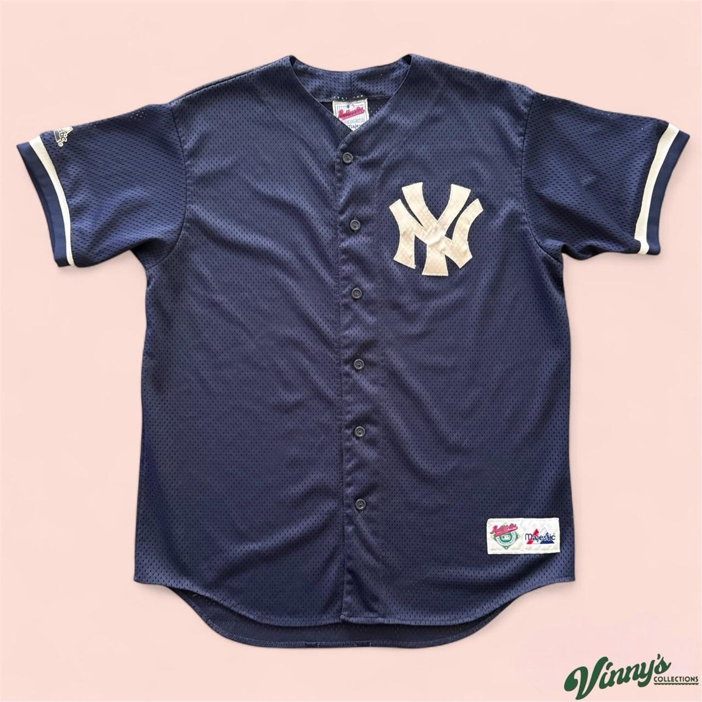 Vintage 90s Majestic MLB New York Yankees Baseball Jersey Mens Large