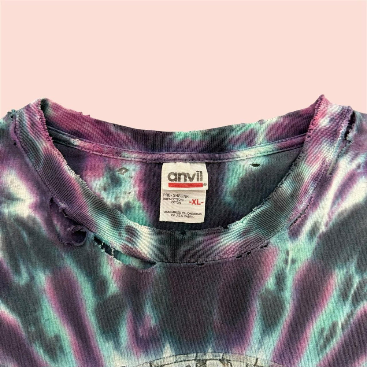Vintage Thrashed Grateful Dead 2003 Summer Getaway Tour Tie Dye Shirt Mens XL