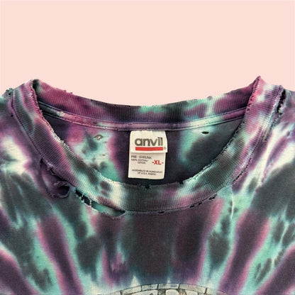 Vintage Thrashed Grateful Dead 2003 Summer Getaway Tour Tie Dye Shirt Mens XL