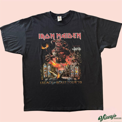 2019 Fruit of the Loom Iron Maiden Legacy of the Beast Tour Shirt Mens 2XL