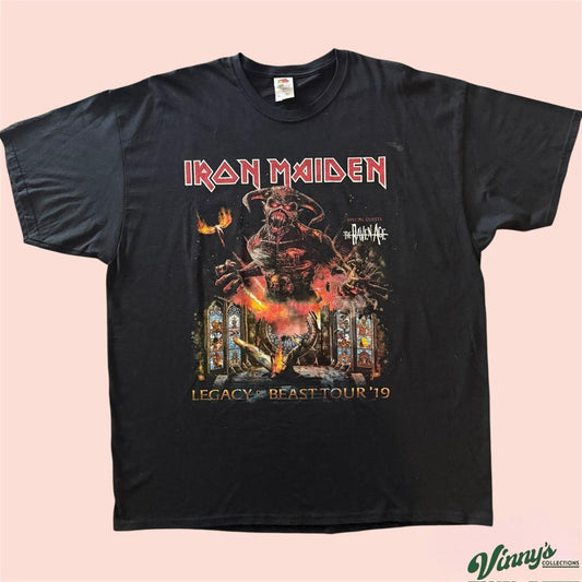 2019 Fruit of the Loom Iron Maiden Legacy of the Beast Tour Shirt Mens 2XL