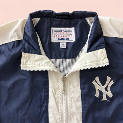 Vintage 90s Starter MLB New York Yankees Baseball Windbreaker Jacket Mens Medium