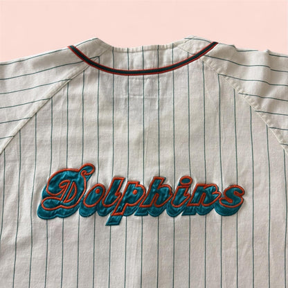 Vintage Starter NFL Miami Dolphins Football Baseball Jersey Mens Large