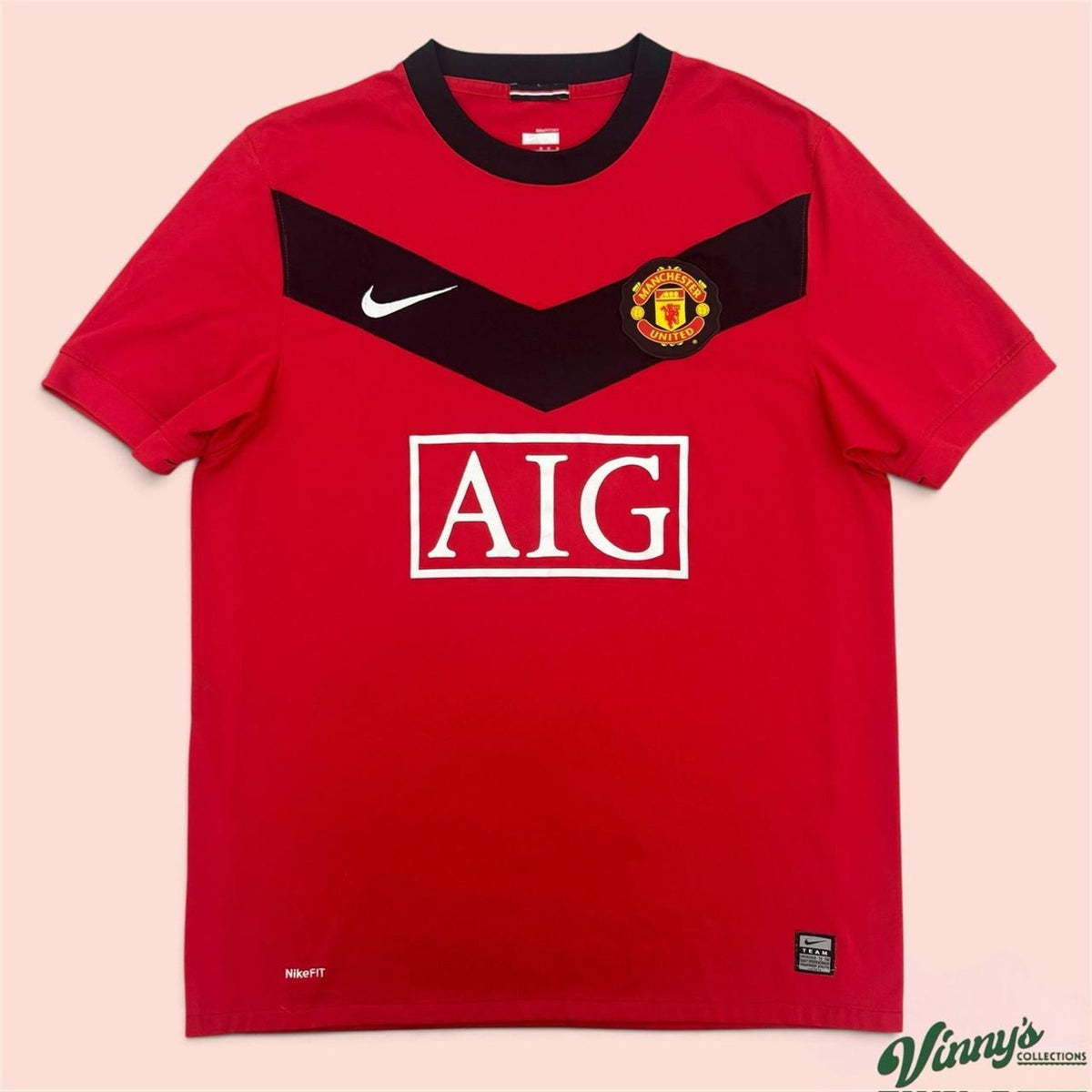 Vintage 00s 2009/10 Nike Manchester United Soccer Jersey Kit Mens Medium