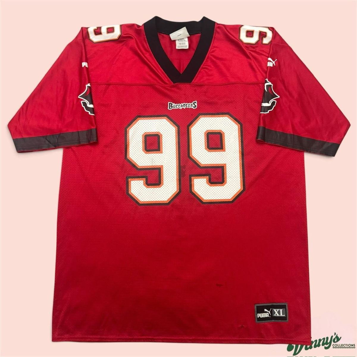 Vintage 90s Puma Tampa Bay Buccaneers Warren Sapp Football Jersey Mens XL
