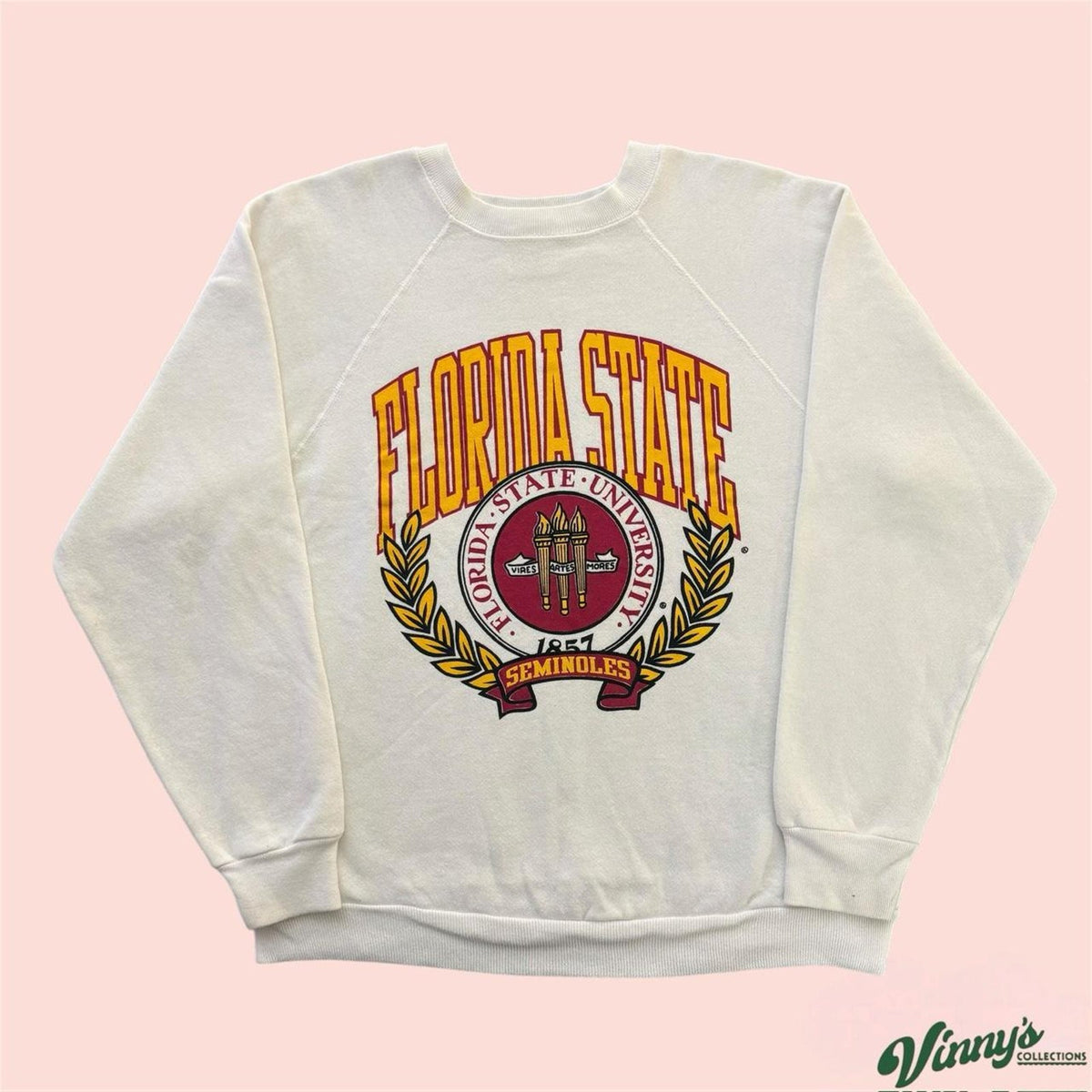 Vintage 90s Tultex FSU Florida State Seminoles Crewneck Sweatshirt Mens Large
