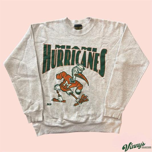 Vintage Home Team Advantage Miami Hurricanes College Sweatshirt Mens Medium