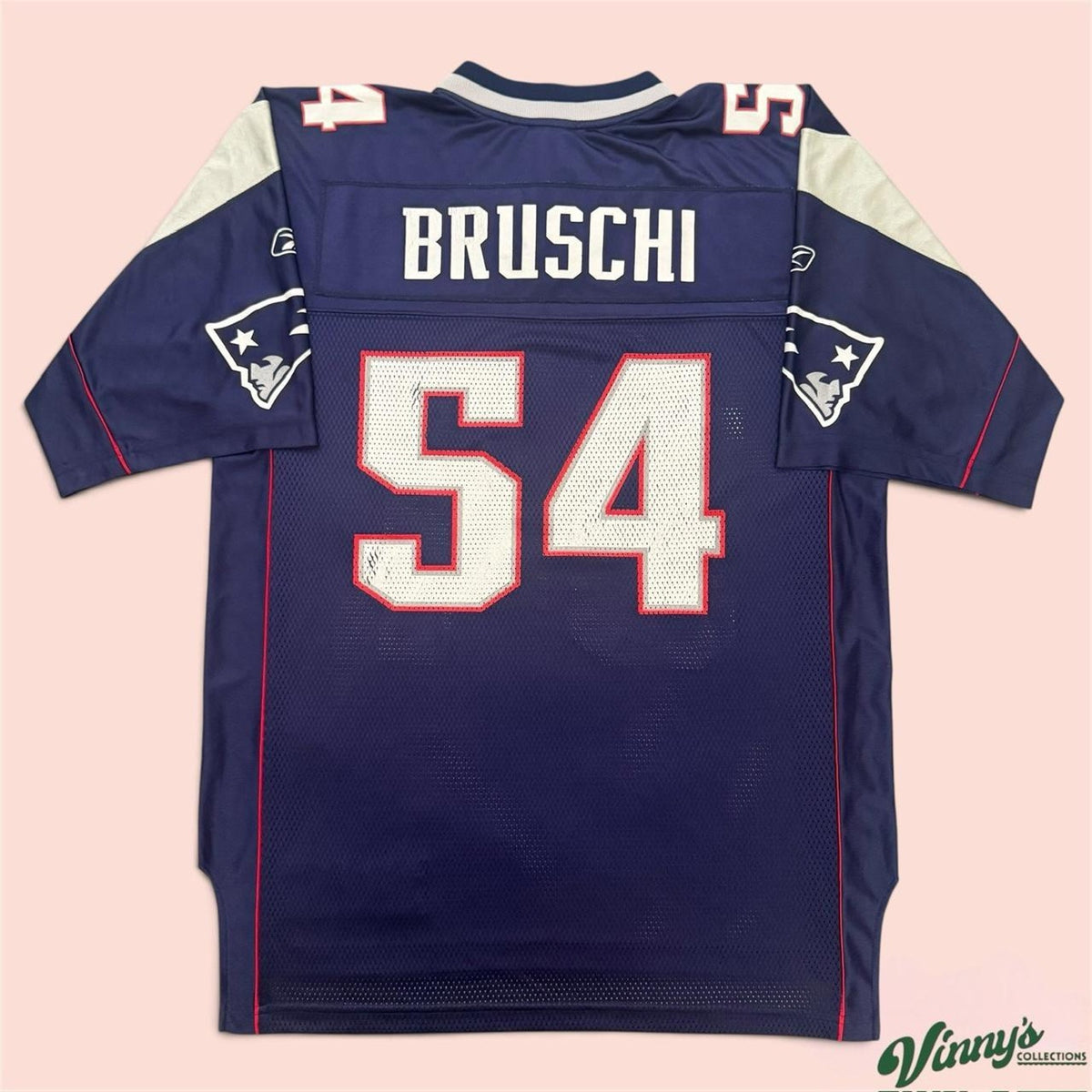 Vintage Reebok New England Patriots Teddy Bruschi Football Jersey Mens Medium