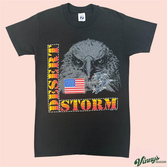 Vintage 90s Logo 7 Desert Storm Eagle Shirt Mens Medium