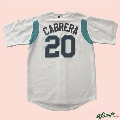 Majestic MLB Florida Marlins Miguel Cabrera Baseball Jersey Mens Large