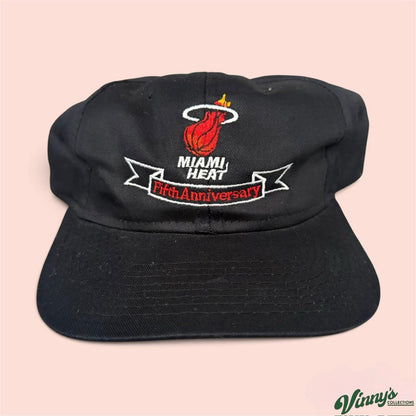 Vintage 90s Pro Style 1992 Miami Heat 5th Anniversary Snapback Hat