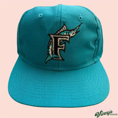 Vintage 90s Competitor Florida Marlins Baseball Snapback Hat