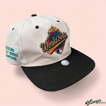 Logo 7 MLB 1997 World Series Miami Marlins Champions Baseball Snapback hat