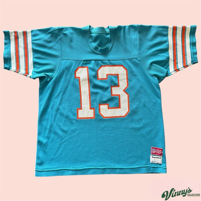 Vintage 80s Sand Knit NFL Miami Dolphins Dan Marino Football Jersey Mens Large
