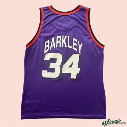 Champion NBA Phoenix Suns Charles Barkley Basketball Jersey Mens 44 Large