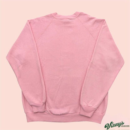 Vintage 90s Jerzees Pink Disney Mickey Mouse Crewneck Sweater Mens Large
