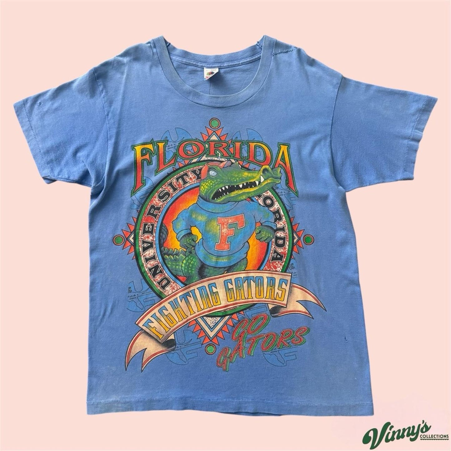Vintage Fruit of the Loom NCAA Florida Gators 3D College Shirt Mens Large