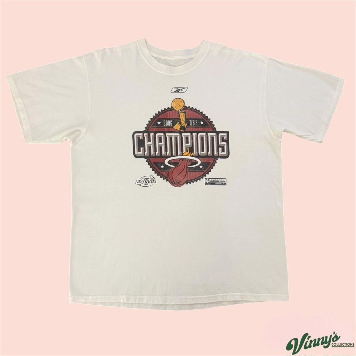Vintage 00s Y2K Reebok Miami Heat 2006 NBA Champions Locker Room Shirt Mens XL