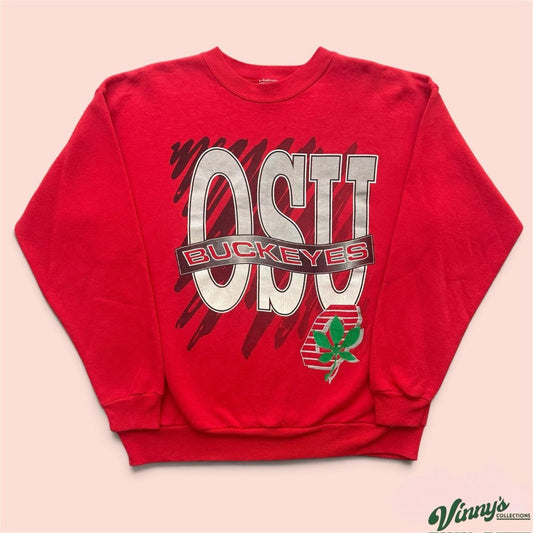 Vintage 90s Ohio State Buckeyes College Crewneck Sweatshirt Mens Large