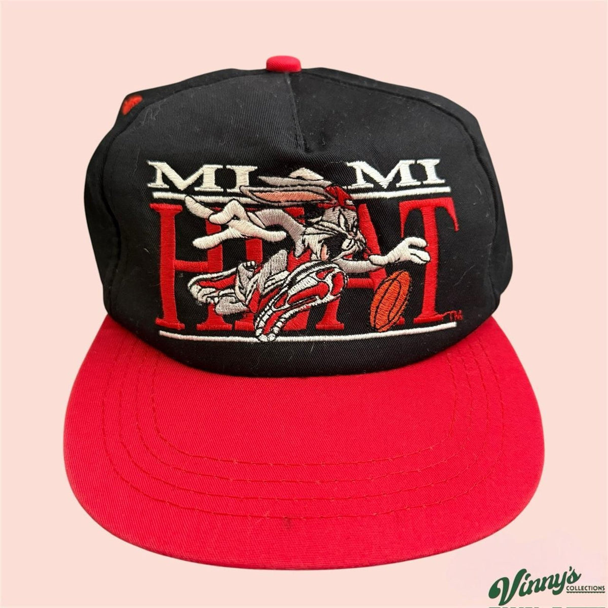 Vintage 90s Looney Tunes Miami Heat Bugs Bunny Basketball Youth Snapback