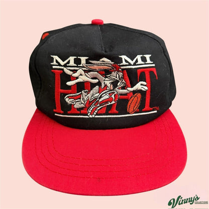 Vintage 90s Looney Tunes Miami Heat Bugs Bunny Basketball Youth Snapback